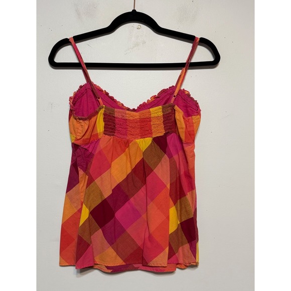 Y2K Aeropostale Babydoll Plaid Cami Top Women Size L Coquette Indie Sleaze - Picture 5 of 9